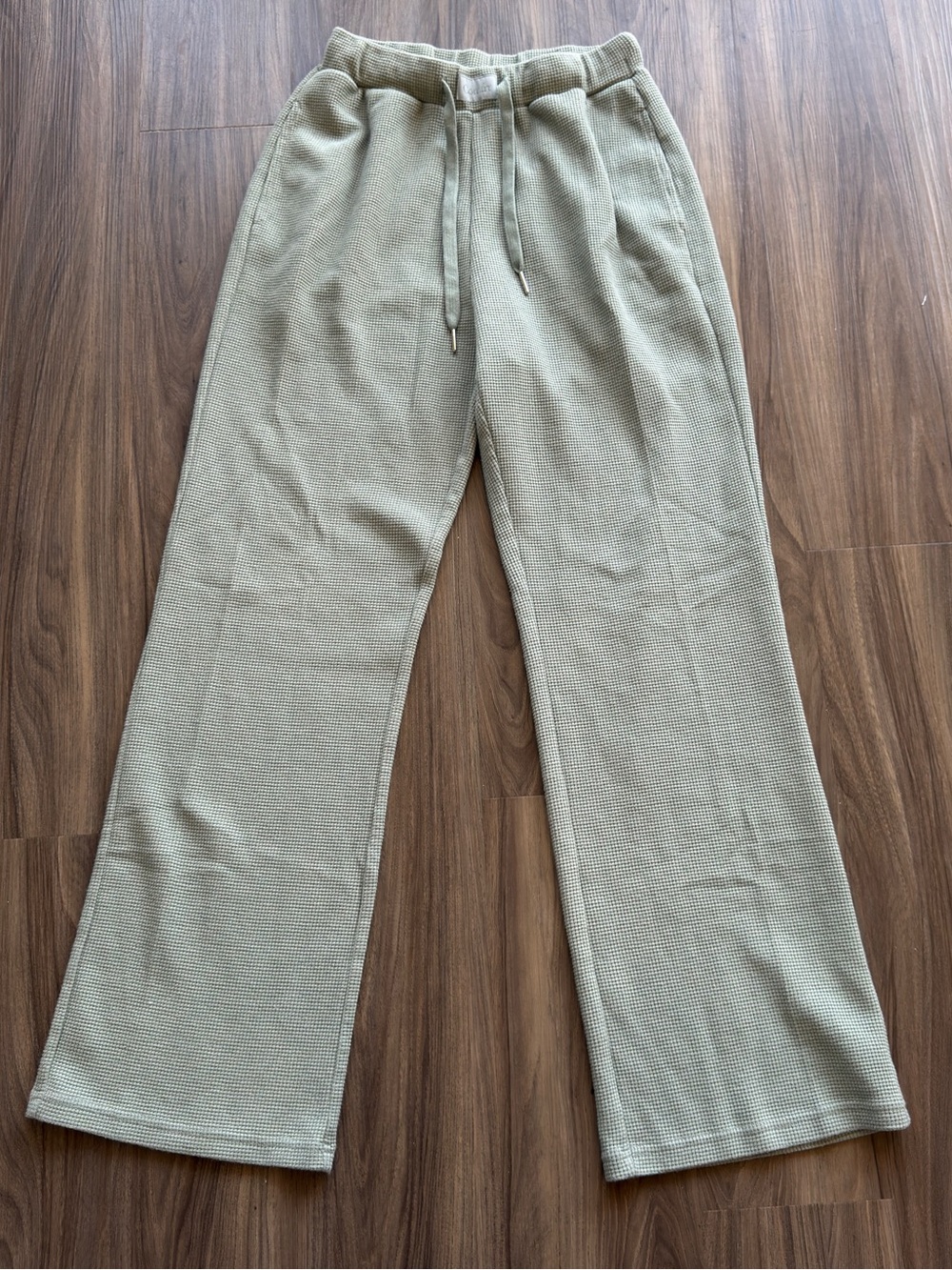 Comfrt Wide Leg Waffle Knit Sweatpants